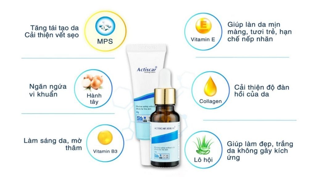 Bộ đôi kem và serum xoá mờ sẹo Actiscar