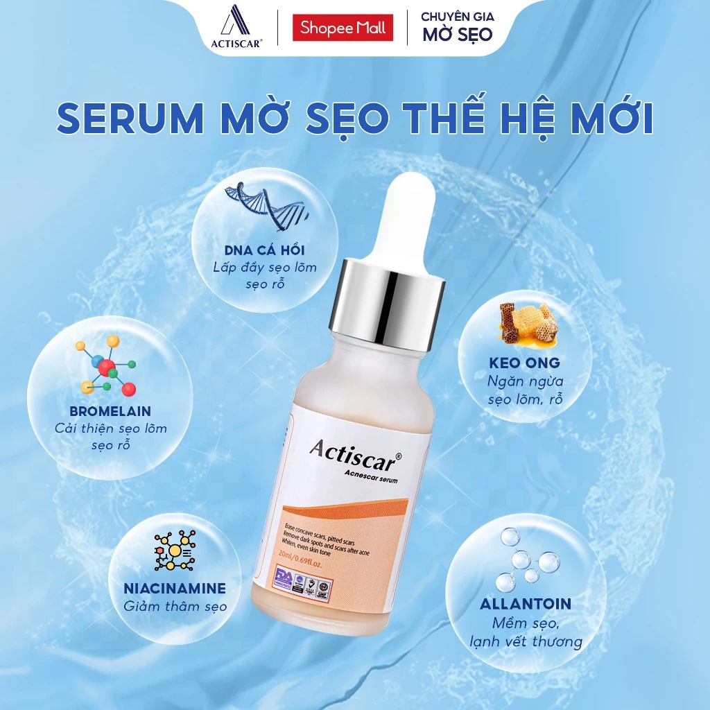 Các thành phần của Serum sẹo lõm Actiscar