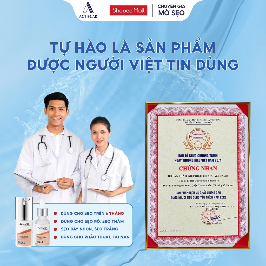 Actiscar là sản phẩm được người Việt tin dùng