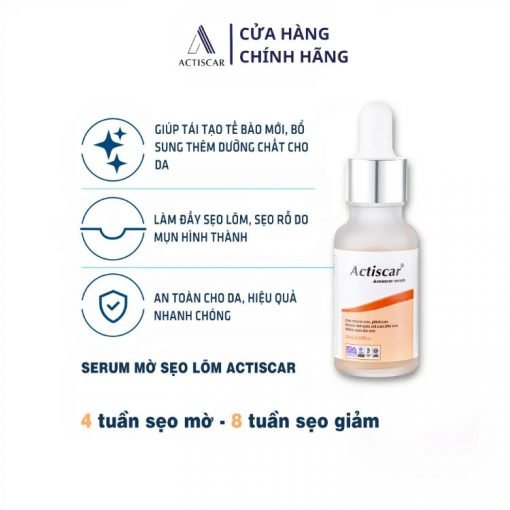 Công dụng Serum xóa mờ sẹo lõm, rỗ Actiscar