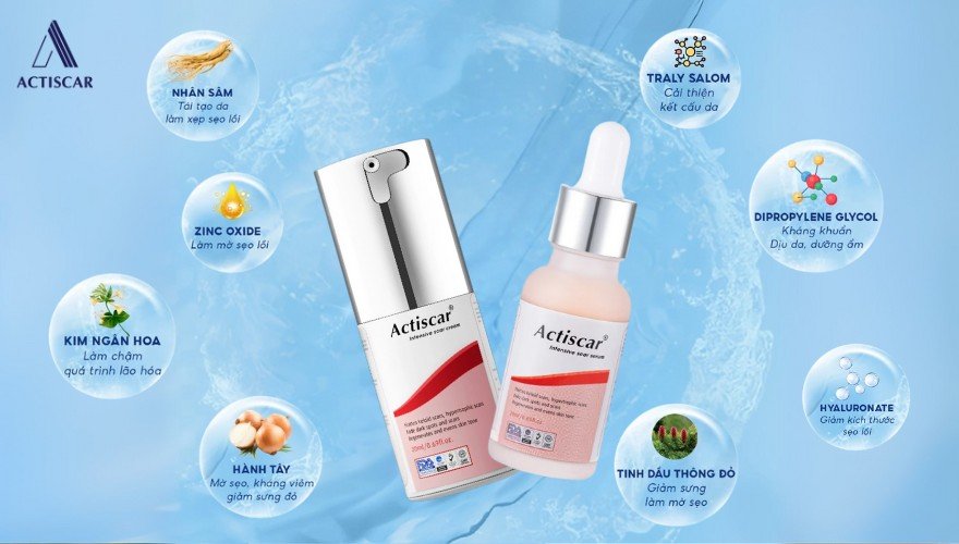 Bộ đôi Actiscar sẹo lồi có bảng thành phần nổi bật